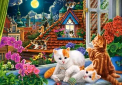 Kittens on the Roof Puzzel (1500 stukjes)