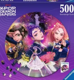 KPop Demon Hunters - HUNTR/X Ronde Puzzel (500 stukjes)