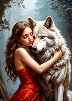 Lady and the Wolf Puzzel (1000 stukjes)