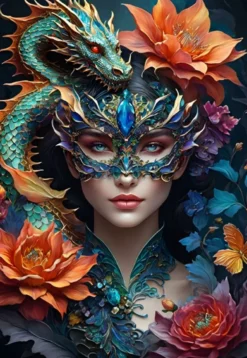 Lady with a Dragon Puzzel (1000 stukjes)