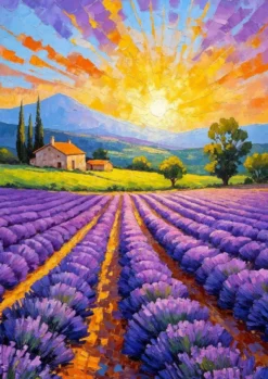 Lavender Sunset Puzzel (1000 stukjes)