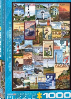 Lighthouses Vintage Posters Puzzel (1000 stukjes)