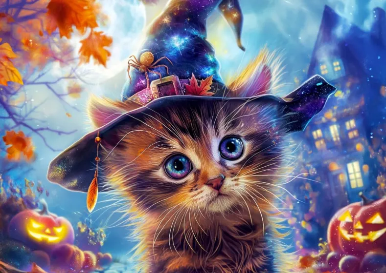 Little Witch Cat Puzzel (1000 stukjes)