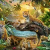 Luipaarden in de Jungle Puzzel (1500 stukjes)
