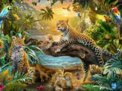 Luipaarden in de Jungle Puzzel (1500 stukjes)