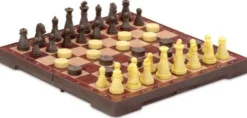 Magnetische Schaak en Dam Set (Klein)