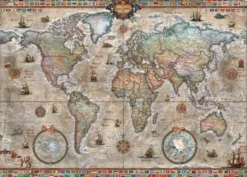 Map Art -Retro World Puzzel (1000 stukjes)