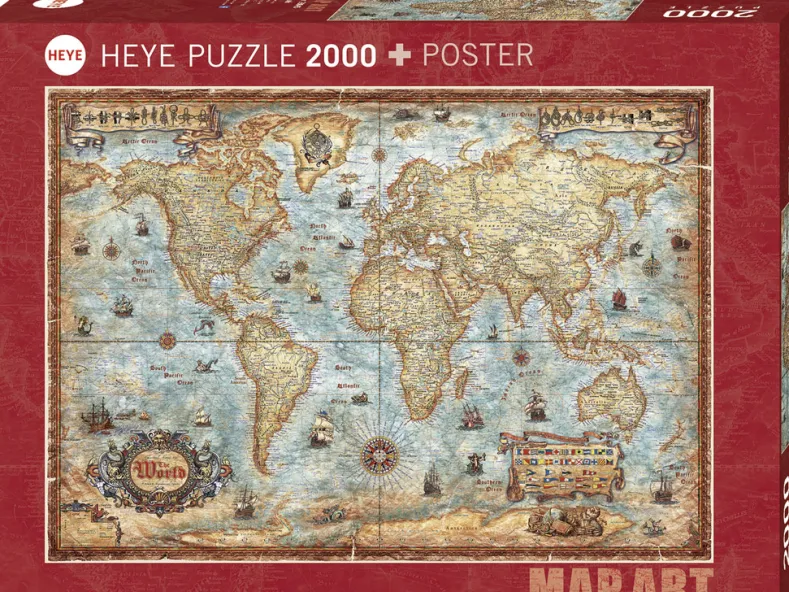 Map Art - The World Puzzel (2000 stukjes)