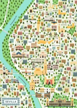 Map of Seville Puzzel (1000 stukjes)
