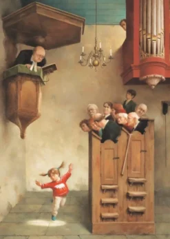 Marius van Dokkum - Dansje in de Kerk Puzzel (1000 stukjes)