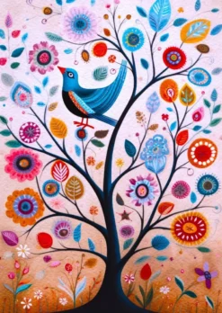May the Bluebird of Happiness Fly Into Your Tree Puzzel (1000 stukjes)