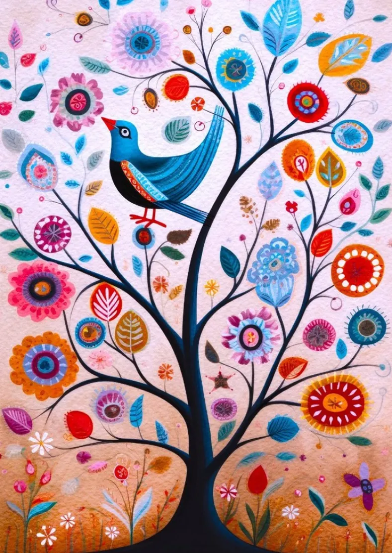 May the Bluebird of Happiness Fly Into Your Tree Puzzel (1000 stukjes)