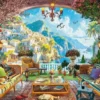 Mediterranean Terrace View Puzzel (1000 stukjes)