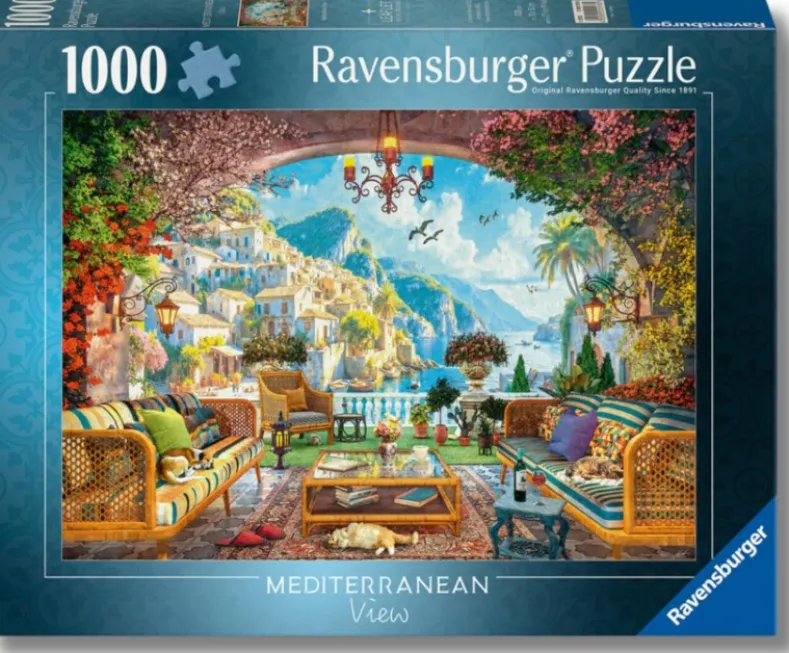 Mediterranean Terrace View Puzzel (1000 stukjes)