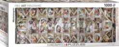 Michelangelo - Sixtijnse Kapel Panorama Puzzel (1000 stukjes)