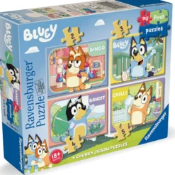 Mijn Eerste Puzzel - Bluey 4-in-1 Puzzel (2-3-4-5 stukjes)