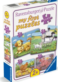 Mijn Eerste Puzzel - Boerderijdierfamilies (2, 4, 6, 8 stukjes)