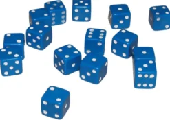 Mini Dobbelstenen 7 mm - Blauw (15 stuks)