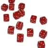 Mini Dobbelstenen 7 mm - Rood (15 stuks)