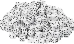 Mini Dobbelstenen 7 mm - Wit (15 stuks)