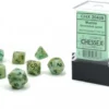 Mini Polydice Dobbelsteen Set Groen (7 stuks)