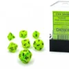 Mini Polydice Dobbelsteen Set Lichtgroen (7 stuks)