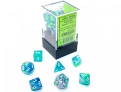 Mini Polydice Dobbelsteen Set Blauw (7 stuks)