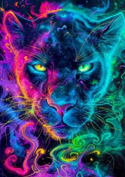 Neon Panther Puzzel (1000 stukjes)