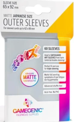Outer Sleeves - Matte Japanese Size (60 stuks)