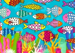 Patterned Fishes Puzzel (1000 stukjes)