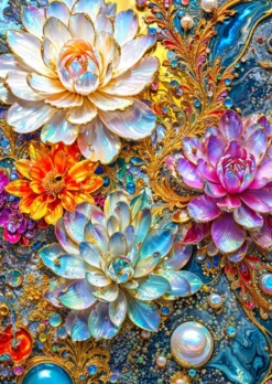 Pearlescent Waterlilies Puzzel (1000 stukjes)