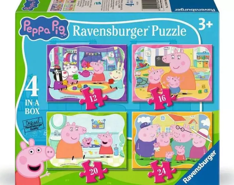 Peppa Pig 4-in 1 Puzzel (12, 16, 20, 24 stukjes)