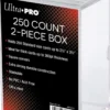 2-Piece 250 Count Clear Card Storage Box