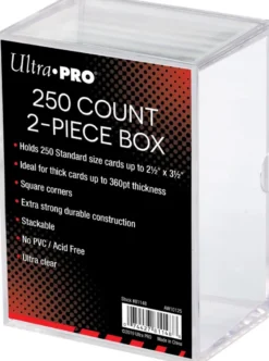 2-Piece 250 Count Clear Card Storage Box