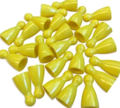 Plastic Spel Pionnen 12x24mm Geel (100 stuks)