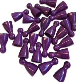 Plastic Spel Pionnen 12x24mm Paars (100 stuks)