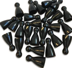 Plastic Spel Pionnen 12x24mm Zwart (100 stuks)