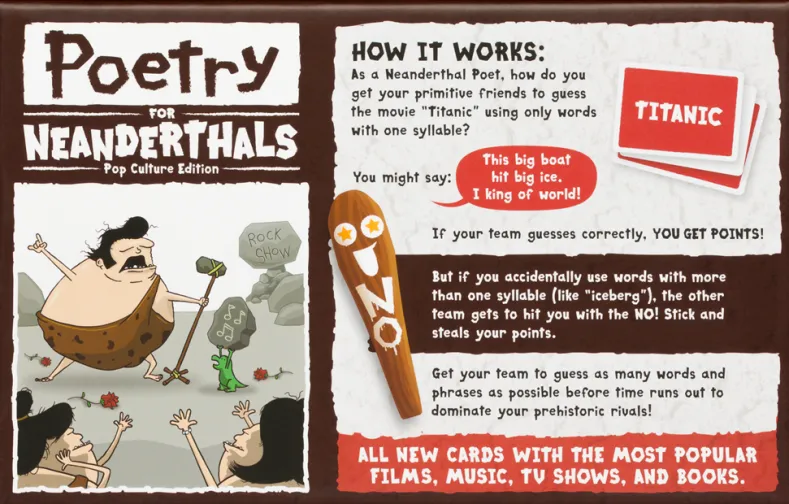 Poetry for Neanderthals Pop Culture Edition (Engelse versie)