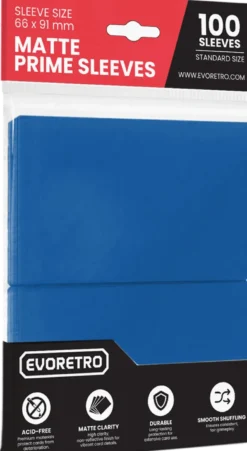 Premium - 100-Pack Matte Card Sleeves Standard Size (66x91mm) - Blue