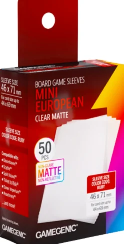 Prime Board Game Matte Sleeves - Mini European 46x71mm (50 stuks) - Boxed