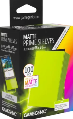 Prime Matte Sleeves 66x91mm Lime (100 stuks) - Boxed