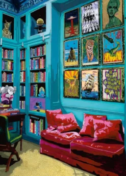 Puzzel Room with Red Sofa (1000 stukjes)