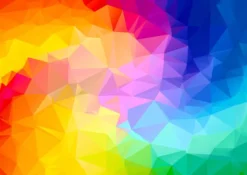 Rainbow Gradient Poligonal Swirl Puzzel (1000 stukjes)