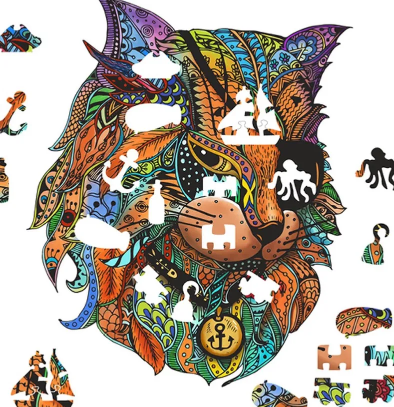 Rainbow Houten Puzzel - Piraten Kat (116 stukjes)