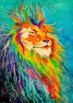 Rainbow Lion Puzzel (1000 stukjes)
