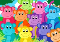 Rainbow Monkeys Puzzel (1000 stukjes)