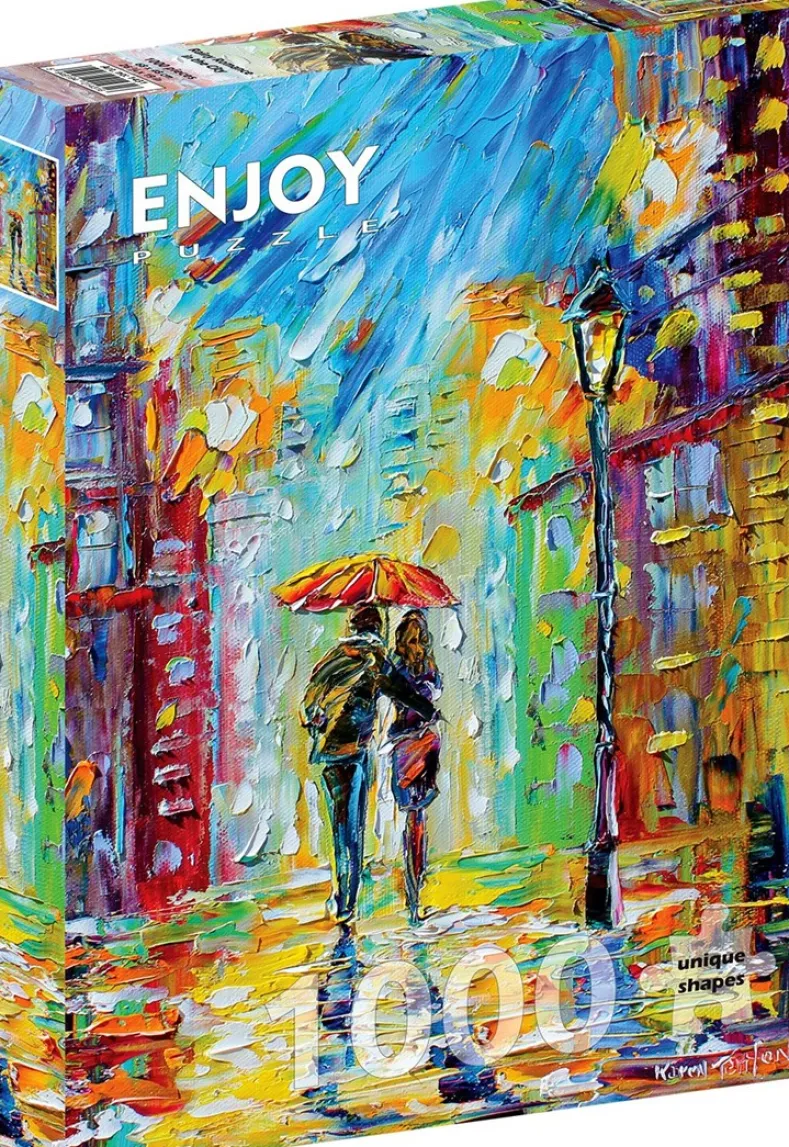 Rainy Romance in the City Puzzel (1000 stukjes)
