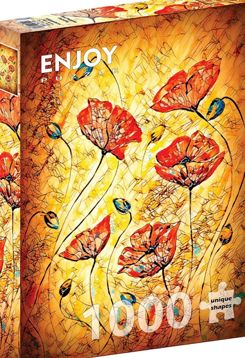Red Poppy Painting Puzzel (1000 stukjes)