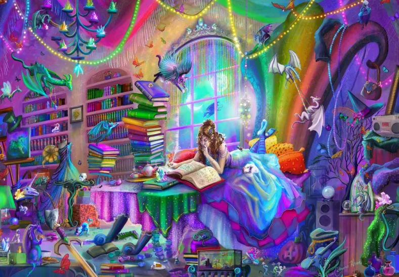 Regenbogen-Magie-Studie Puzzel (1000 stukjes)