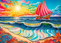 Sailing at Sunrise Puzzel (1000 stukjes)